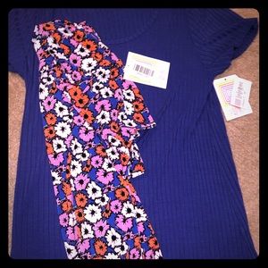 Xs cobalt blue floral maxi paired with a M classic